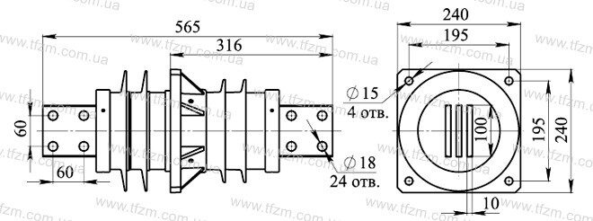 Изолятор ИППУ-6/3150-30 УХЛ1 Изолятор ИППУ-6/3150-30 УХЛ1