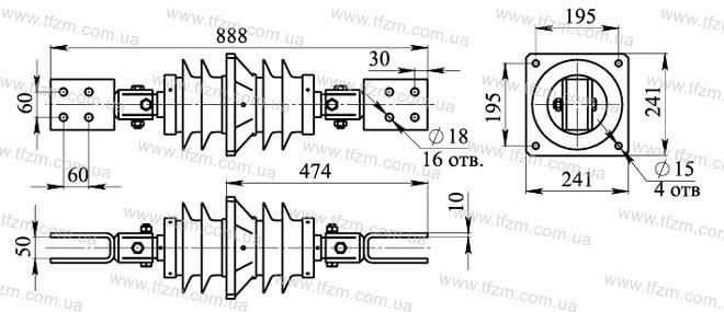 Изолятор ИППУ-6/4000-30-01 УХЛ1